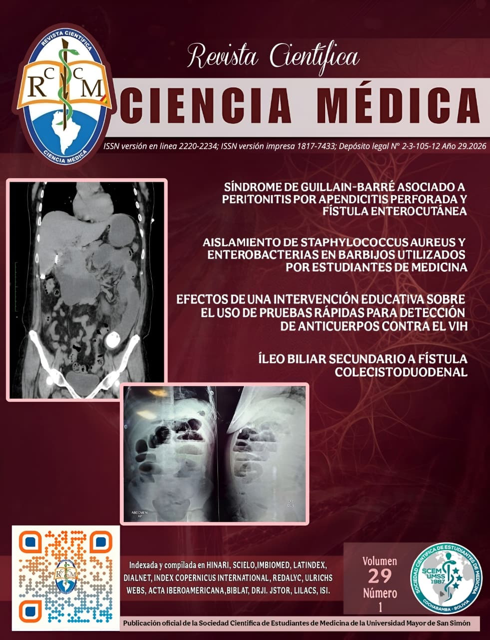 					Ver Vol. 29 Núm. 1 (2026): VOLUMEN 2901 REVISTA CIENTIFICA CIENCIA MEDICA 
				